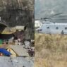 Workers going to Rishikesh AIIMS by Chinook helicopter