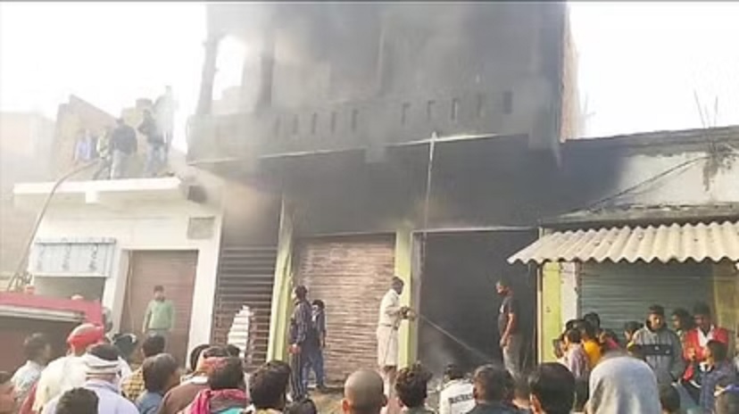 massive fire in Motihari