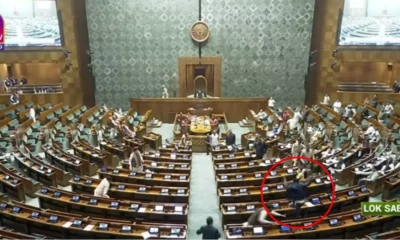 Big lapse in security Two youths jumped from the audience gallery during Lok Sabha proceedings