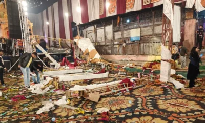 Stage collapsed in Kalkaji temple Delhi during Jagran