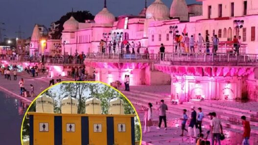 Bio toilets installed at Saryu Ghats in Ayodhya