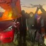 Over 150 cars parked strategically in 'Ram' formation hold dazzling light show in Maryland
