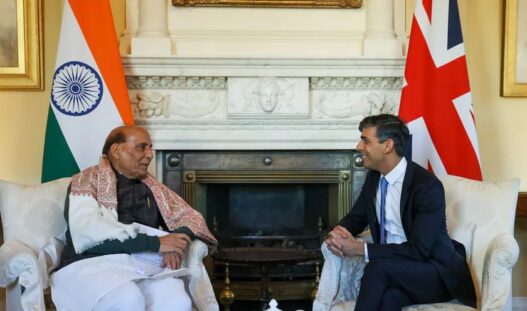 Rajnath Singh meets British PM