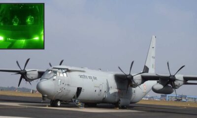 indian air force successfully landed c 130j hercules aircraft