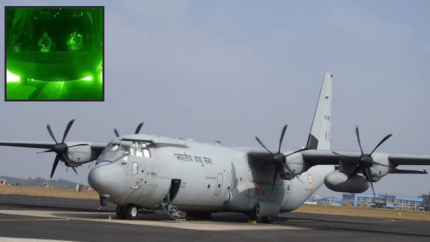 indian air force successfully landed c 130j hercules aircraft