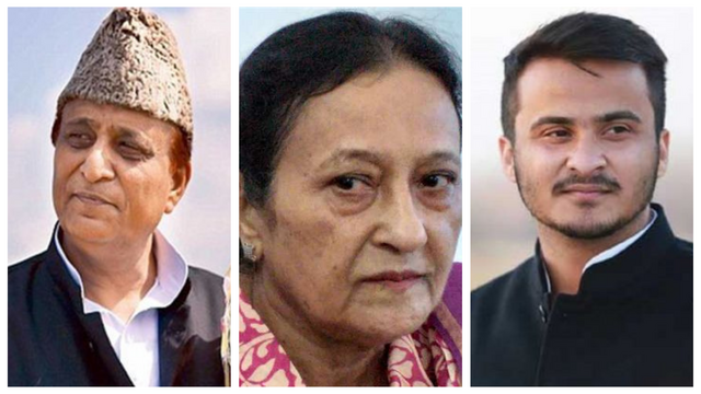 Azam Khan both sons and wife